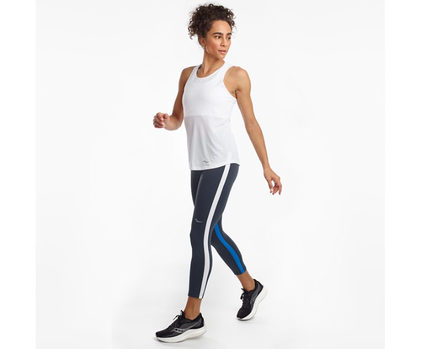 Saucony Fortify Crop Women's Pants Blue | Canada 277JPQJ